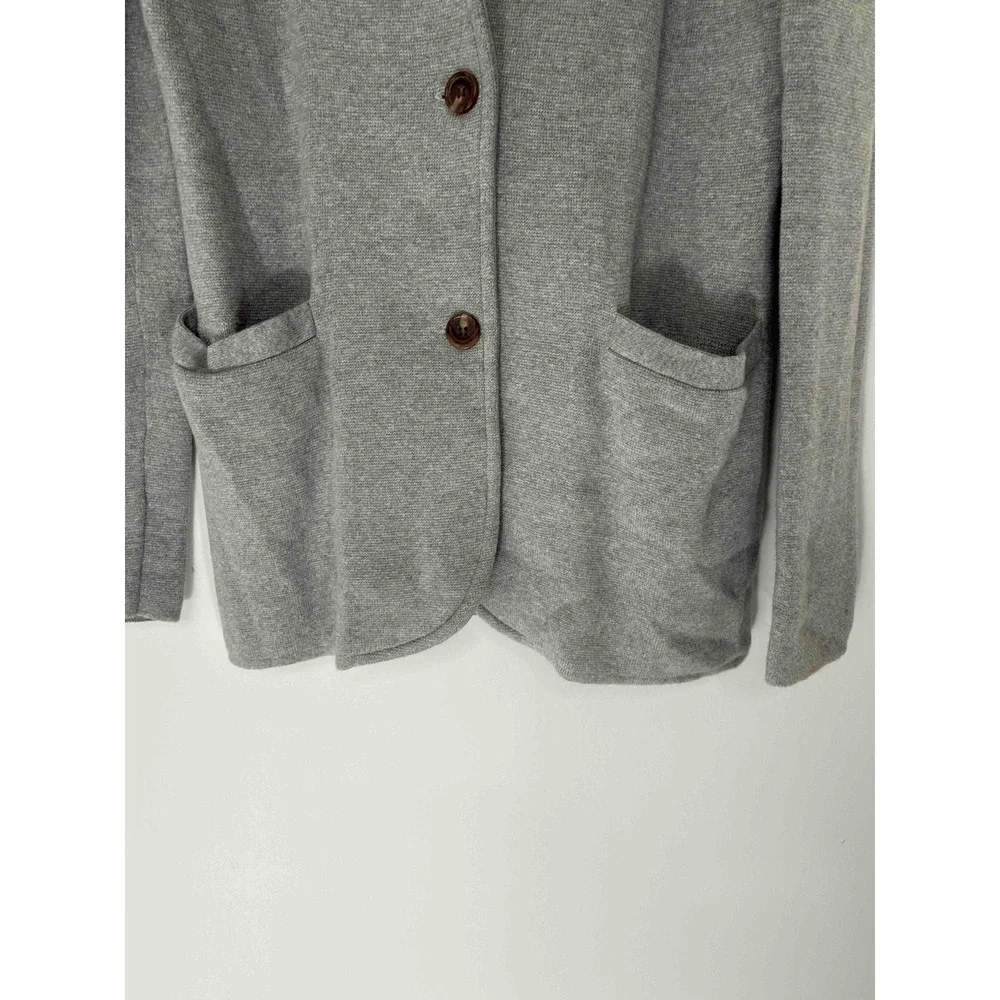J.Crew Sweater Blazer Heather Gray Office Work Career Business Knit XS‎